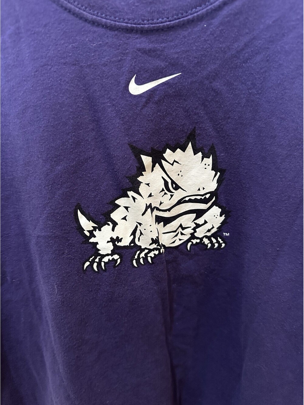 Nike TCU Horned Frogs T Shirt Mens Large Purple NCAA College Football Tee